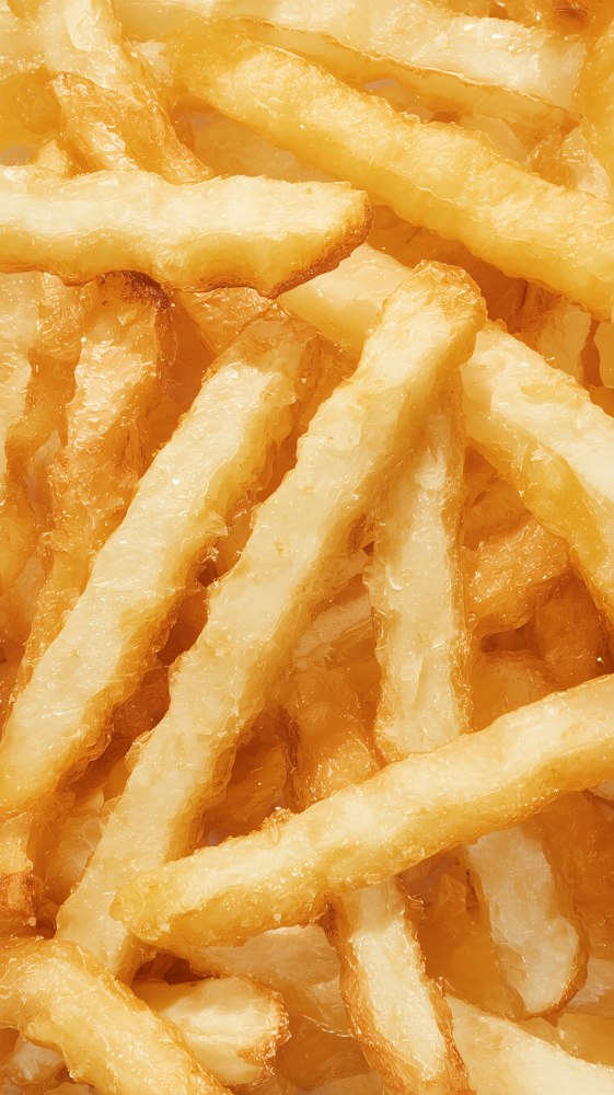 Batatas fritas douradas